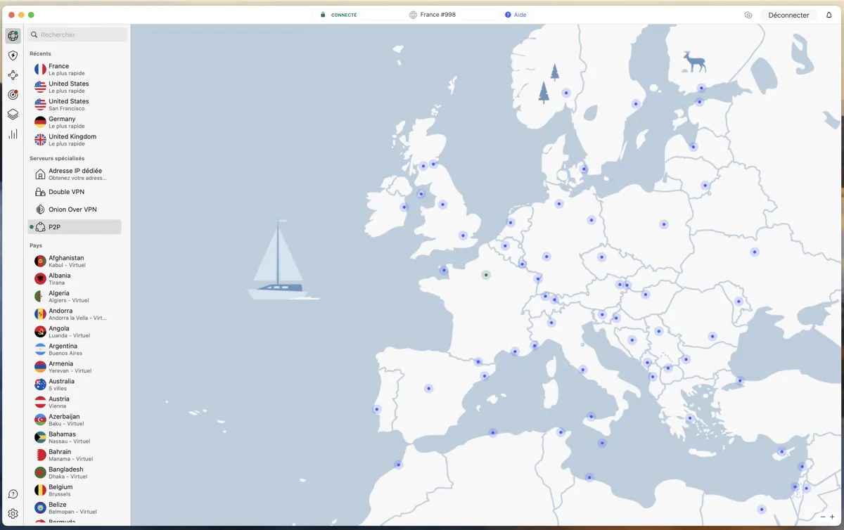 L'application NordVPN